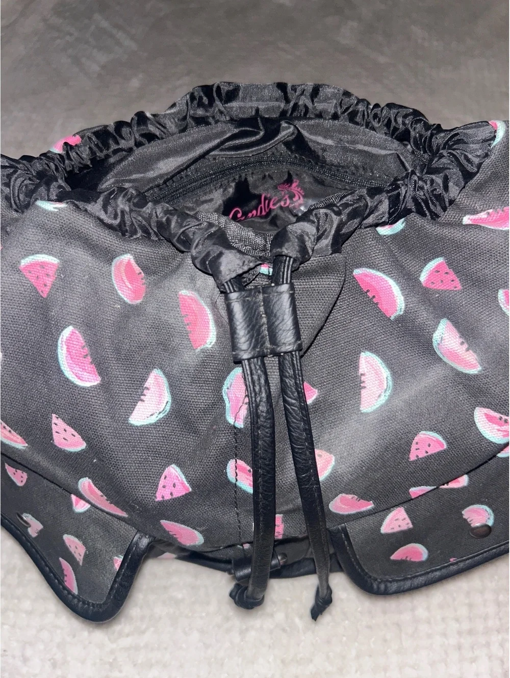 Candie’s Watermelon Drawstring Backpack